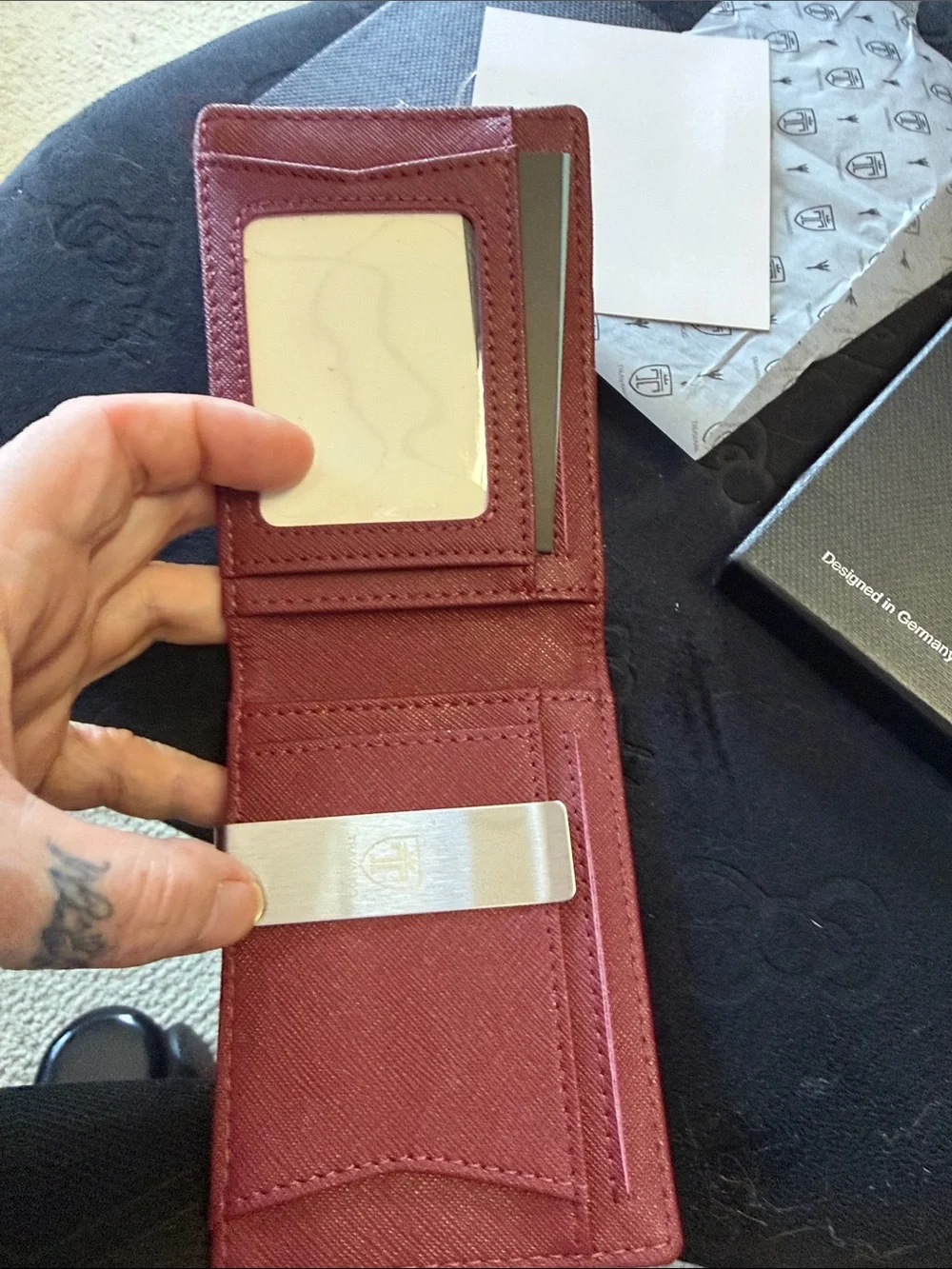 Travando Burgundy Card & Key Holder Wallet for Men